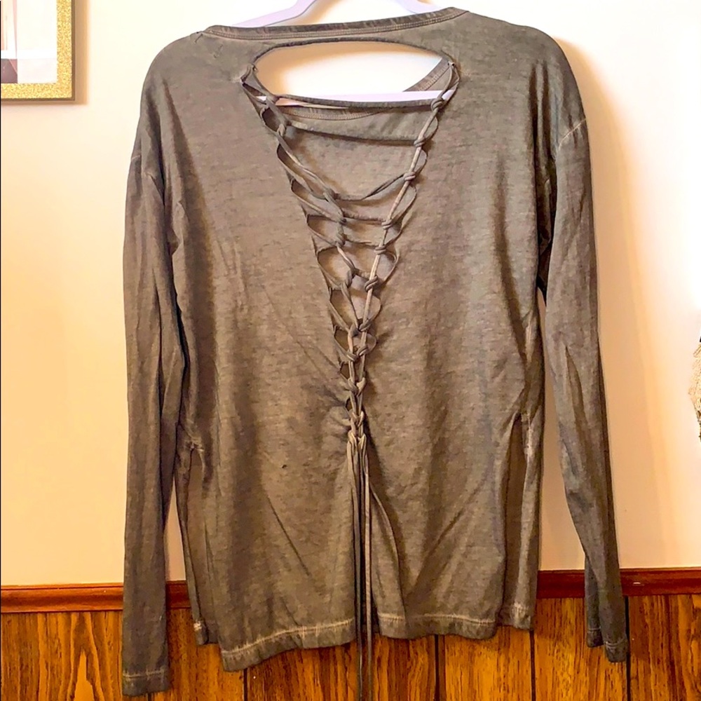 Open back shirt